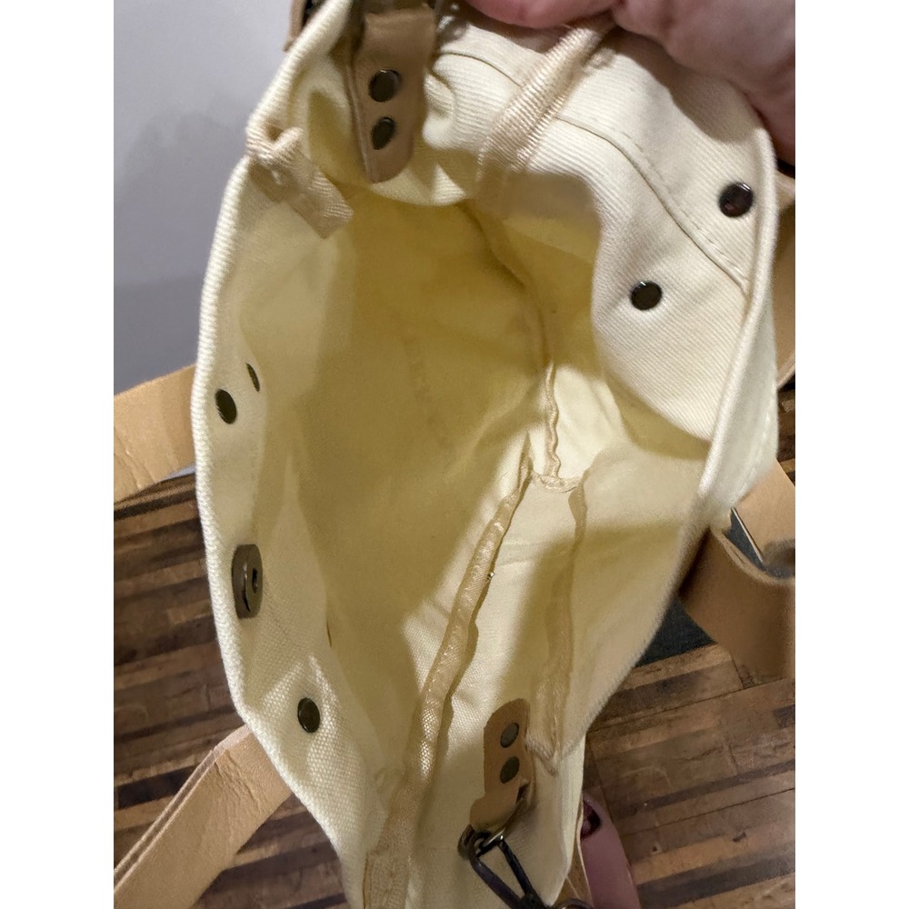 Unbranded Weekend Canvas Tote Bag Womens OS Cream Good Crossbody Strap Graphic - Picture 3 of 7